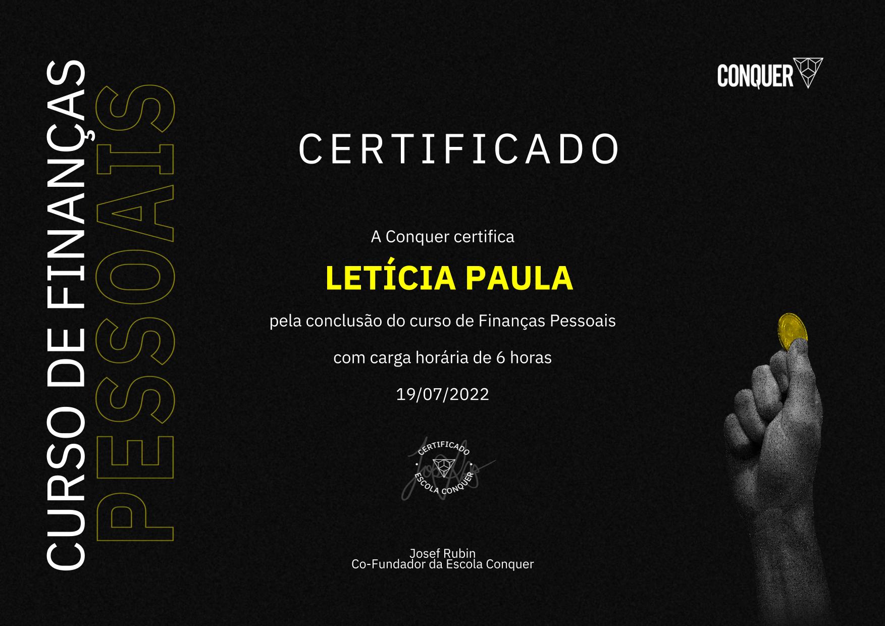 Certificado de Finanças Pessoais